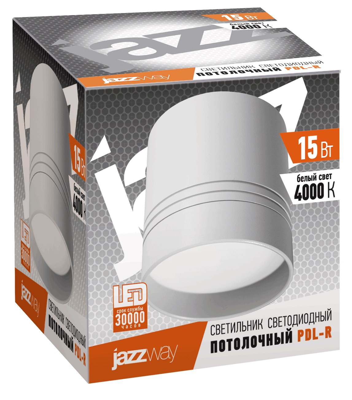 Светильник накладной светодиодный PDL-R 15w 4000K 100° White IP20 d108x108 Jazzway