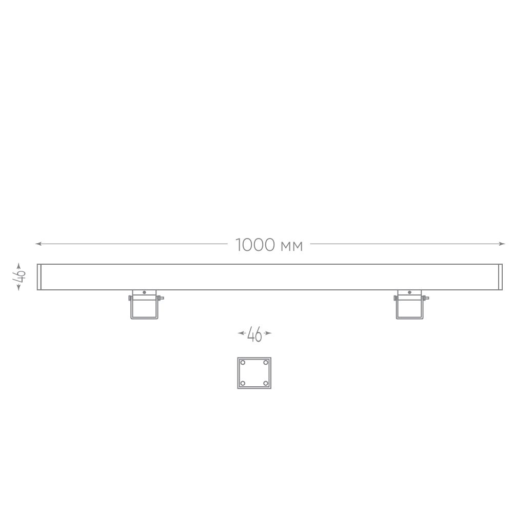 Светодиодный линейный прожектор LL-889 18W, 6400К, 85-265V IP65 Feron