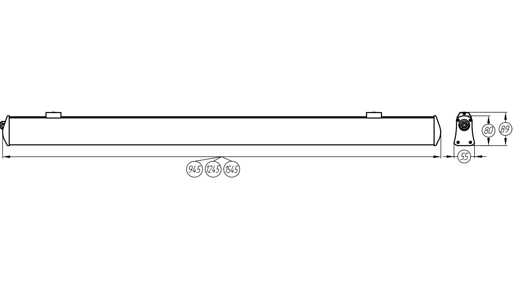 Светильник пылевлагозащищенный FG 55 75W 5000K призма Faros