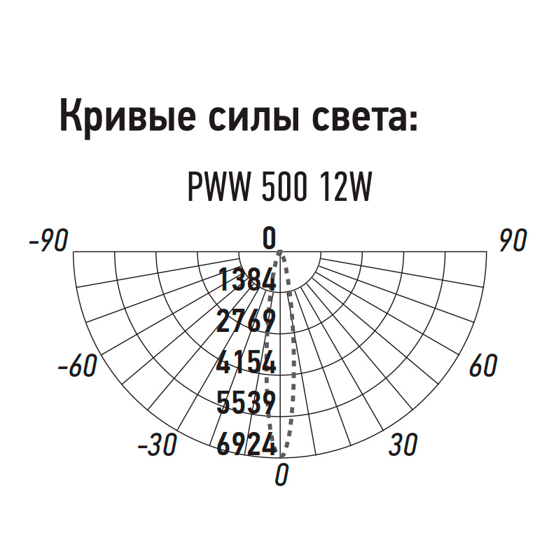 Светильник светодиодный фасадный PWW 12W 15° 6500K IP67 Jazzway