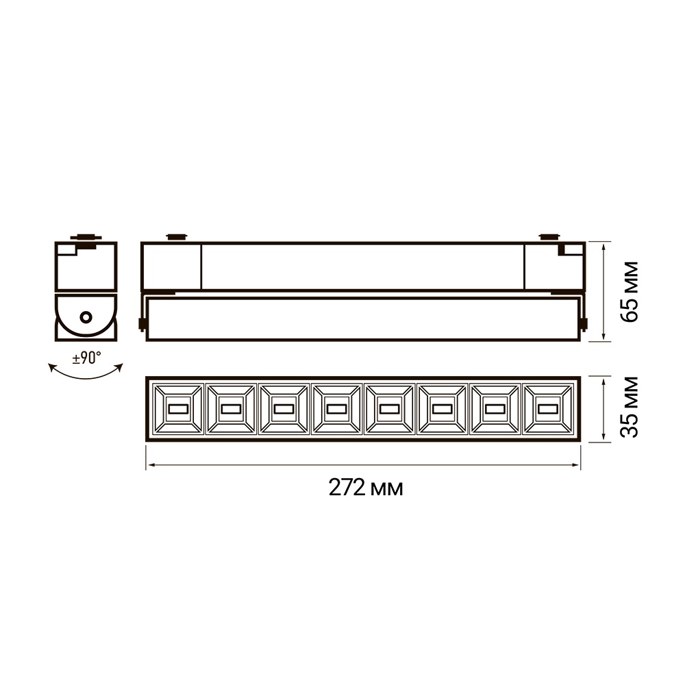 Трековые светильники светодиодные PTR 21R 20w 3000K 60° BL IP40, Jazzway