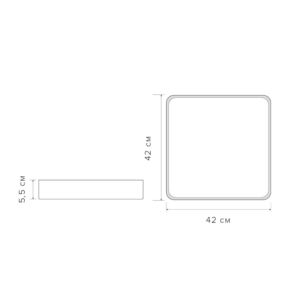 Светильник светодиодный управляемый PPB Sсandic-S 72w DIM 3000-6500K GR IP20 420*420*55 Jazzway