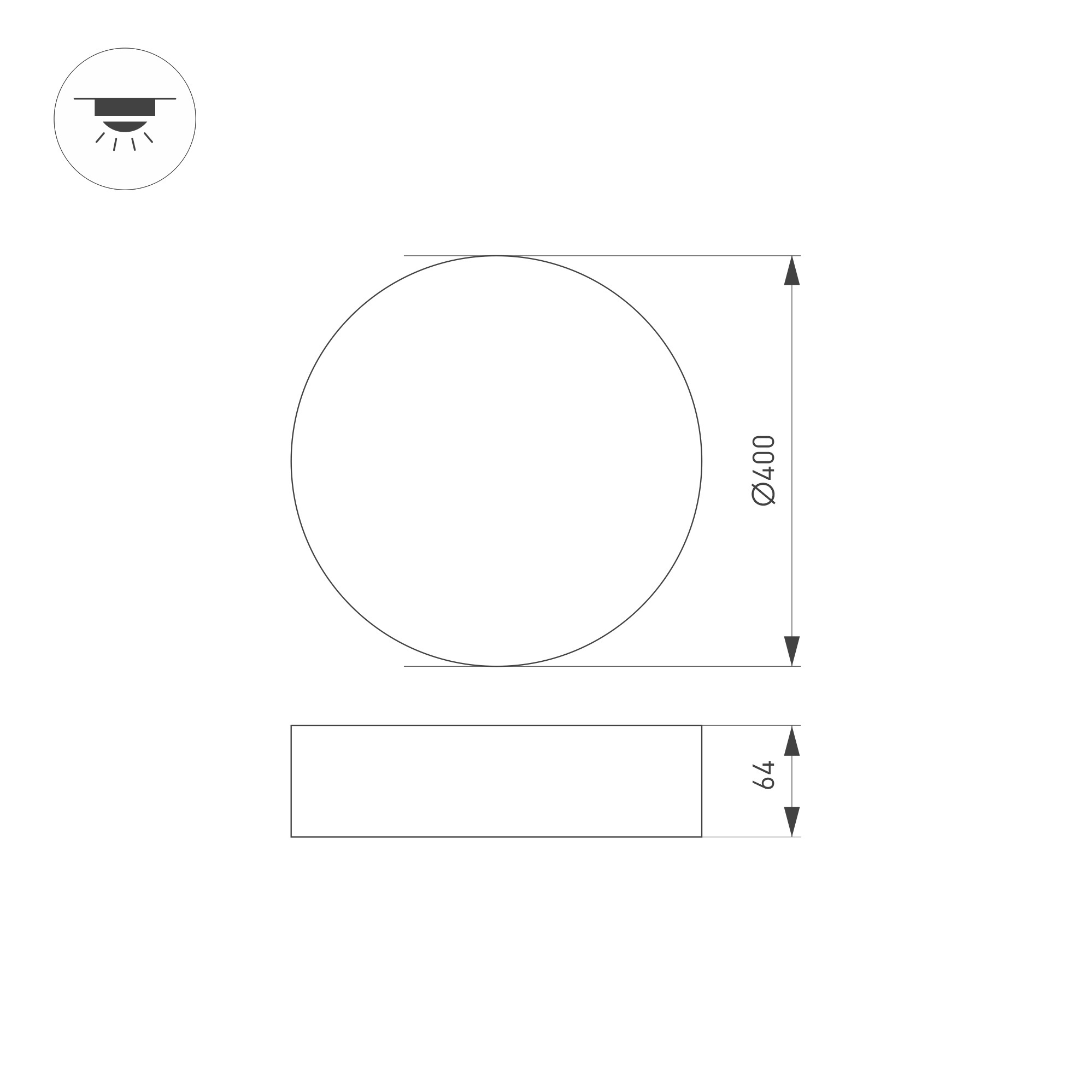 Светильник SP-RONDO-R400-40W Day4000 (WH, 120 deg, 230V) Arlight