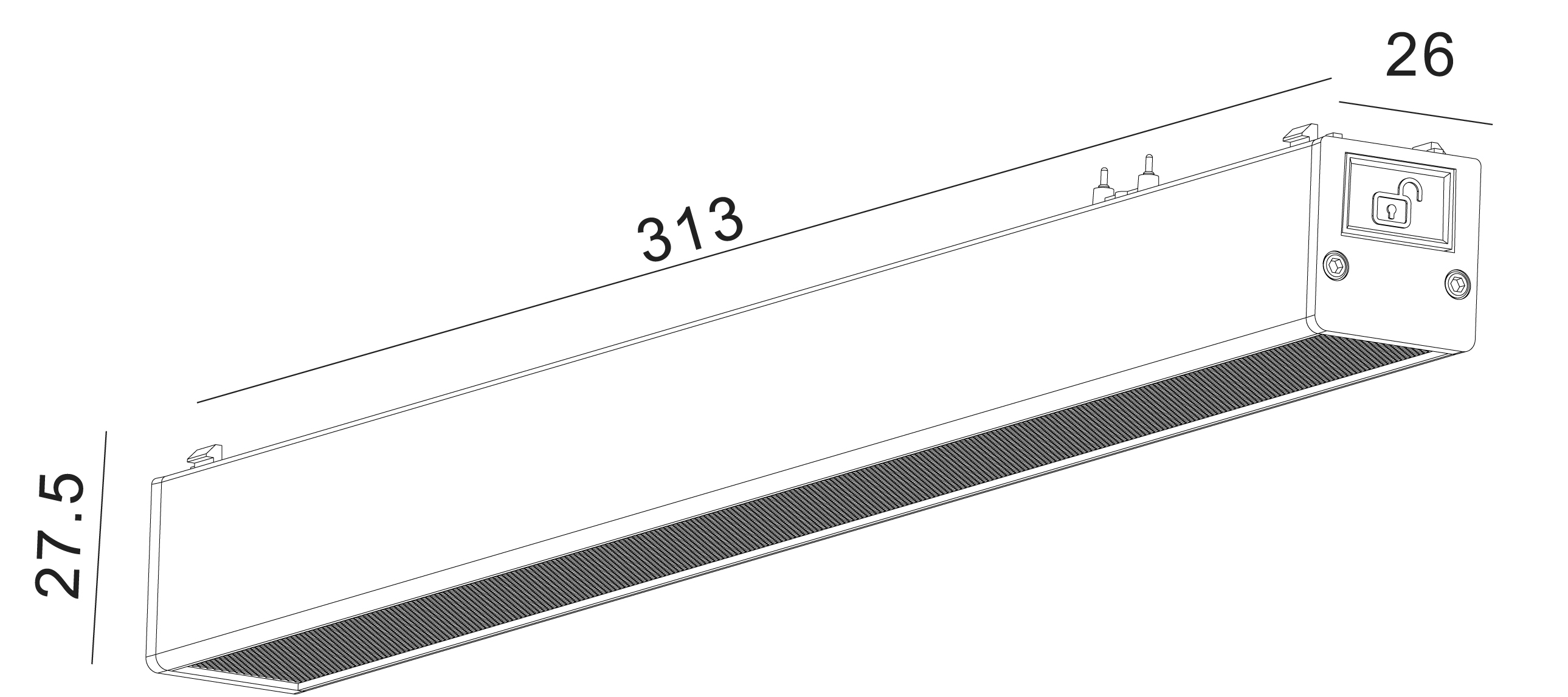 Светильник трековый SLIM, 48В 12W черный 2700-6000К DL-SLIM-DFBL-12-CCT SWG