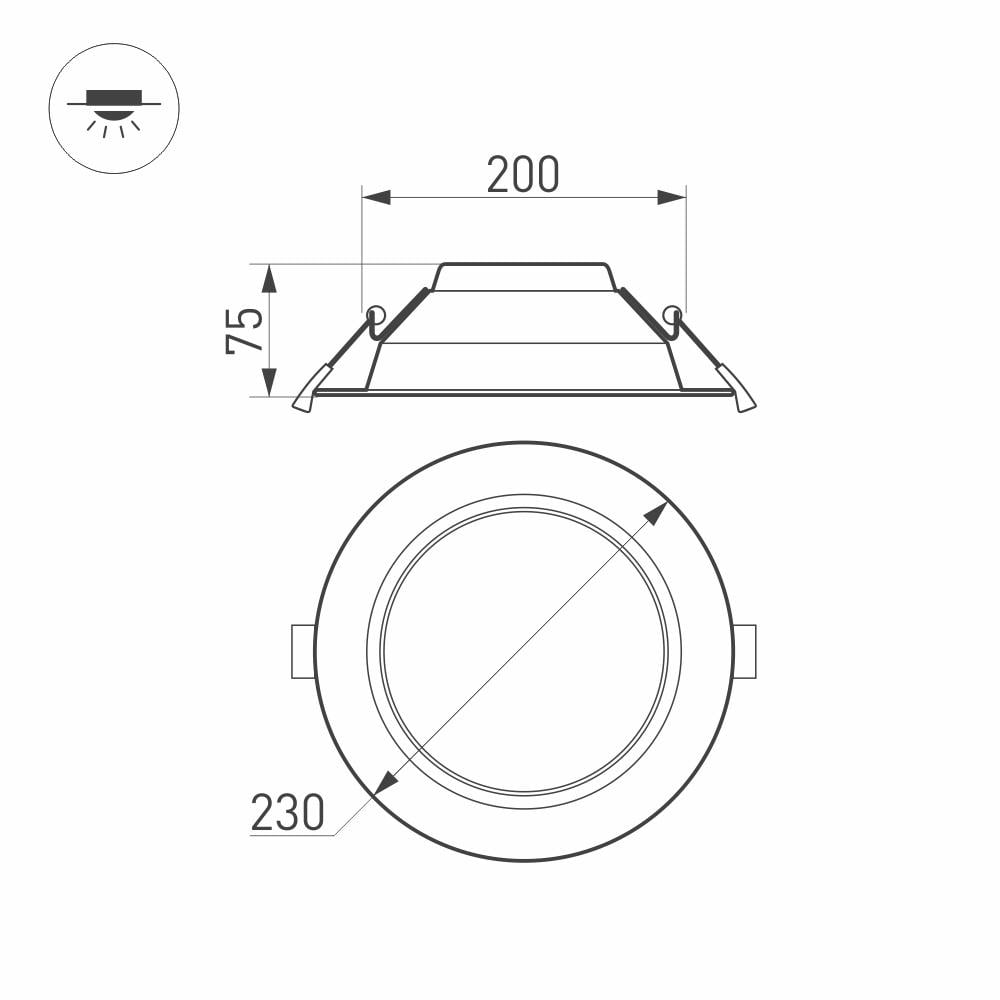 Светильник IM-230WH-Cyclone-30W Day White Arlight