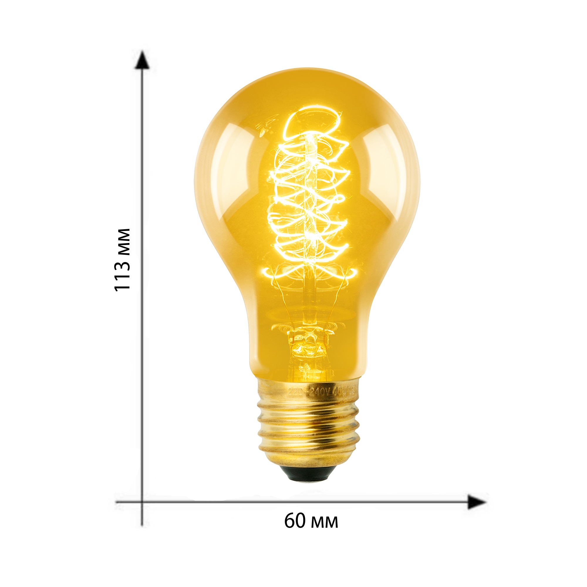 Лампа накаливания IL-V-A60-40/GOLDEN/E27 CW01 Uniel (распродажа)