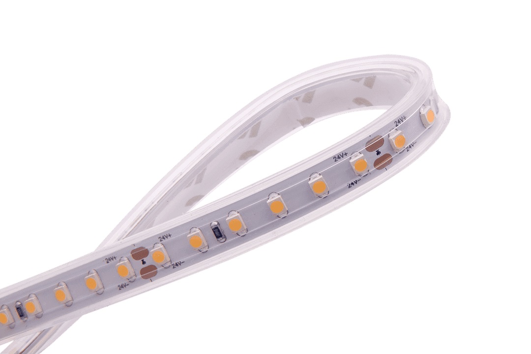 Лента светодиодная LUX, 3528, 120 LED/м, 9,6 Вт/м, 24В, IP65, Холодный белый (6000K) 1м. SWG