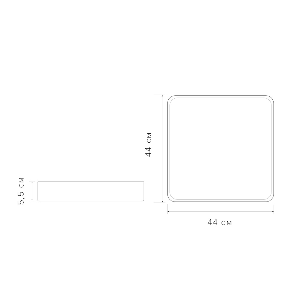 Светильник светодиодный PPB Sсandic-S 72w DIM 3000-6500K GR/W с дерев.планкой IP20 440*440*55 Jazzwa