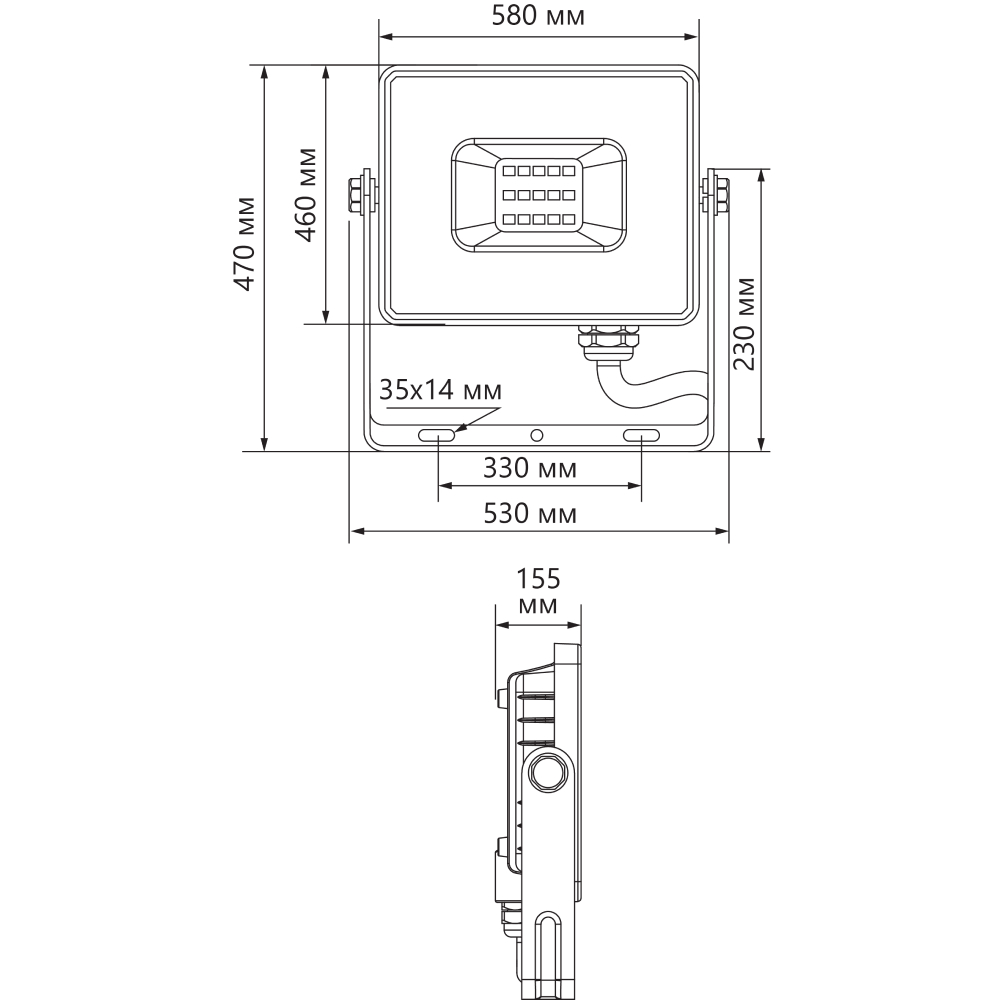 Светодиодный прожектор LL-927 IP65 400W 6400K Feron