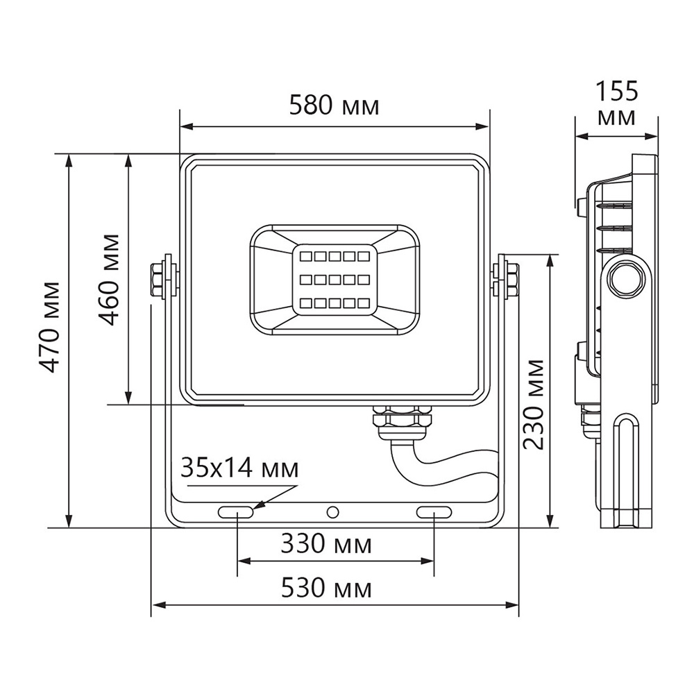 Светодиодный прожектор LL-927 IP65 400W 6400K Feron