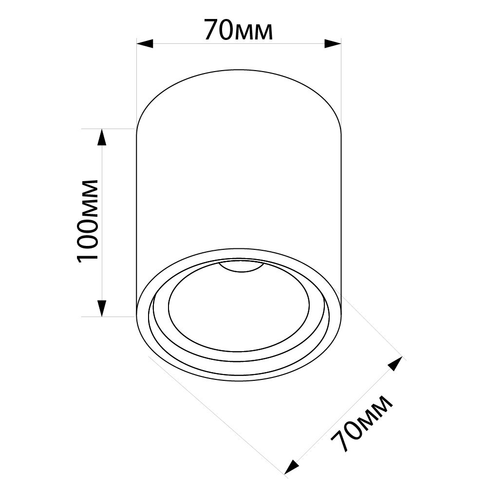 Светильник потолочный ML175 MR16 GU10 35W 230V, черный, золото Feron