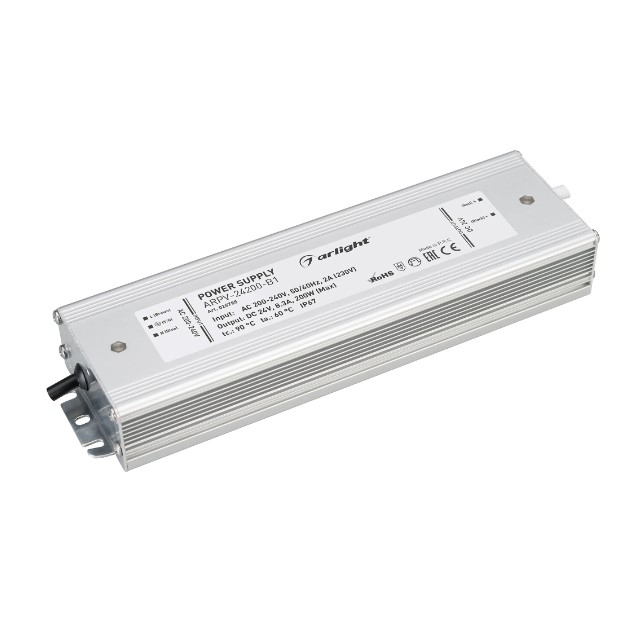 Блок питания ARPV-24200-B1 (24V, 8,3A, 200W) (Arlight, IP67 Металл, 3 года) Arlight