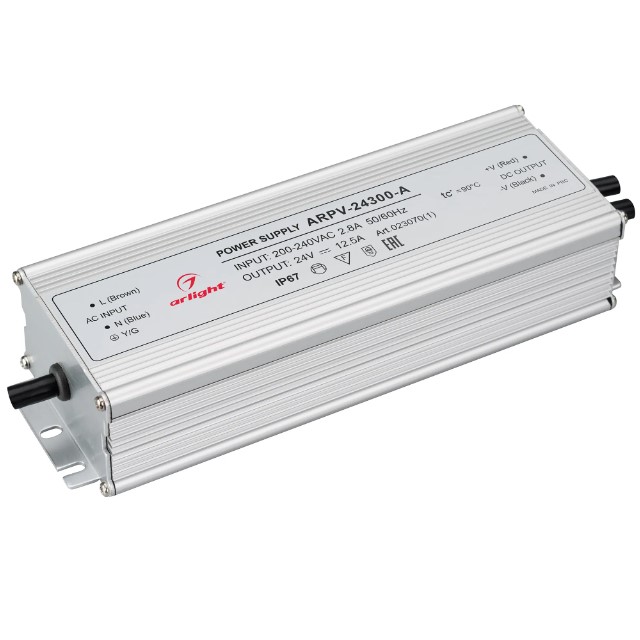 Блок питания ARPV-24300-A (24V, 12.5A, 300W) (IP67 Металл) Arlight