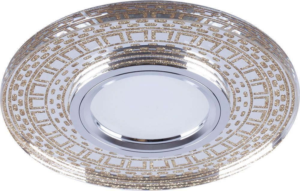 Светильник встраиваемый с LED подсветкой CD981 потолочный MR16 G5.3 прозрачный, золото Feron