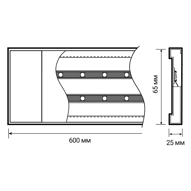 Светильник накладной PPO-02 600 Opal 18w 6500K IP40 Jazzway