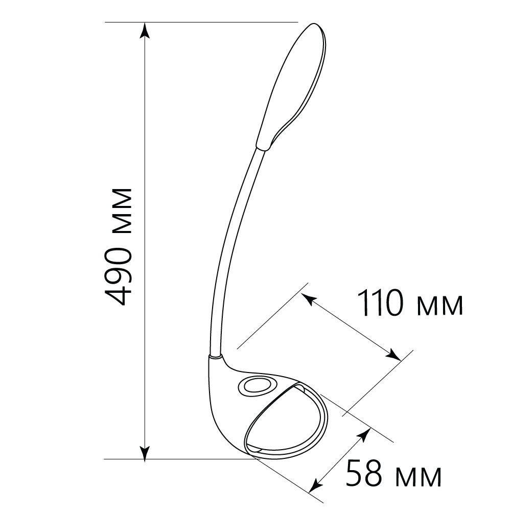 Настольный светодиодный светильник DE1730 7W, 6000-6500K, 100-240V, белый Feron