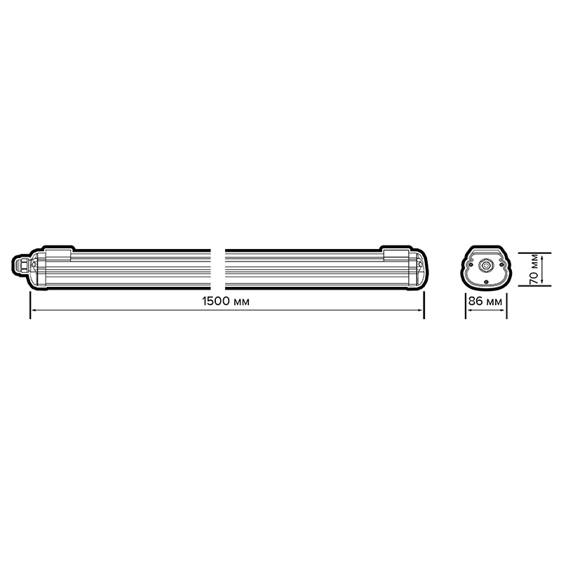 Светильник светодиодный PWP-C6 PRO 1500 50w 4000K IP65 Jazzway