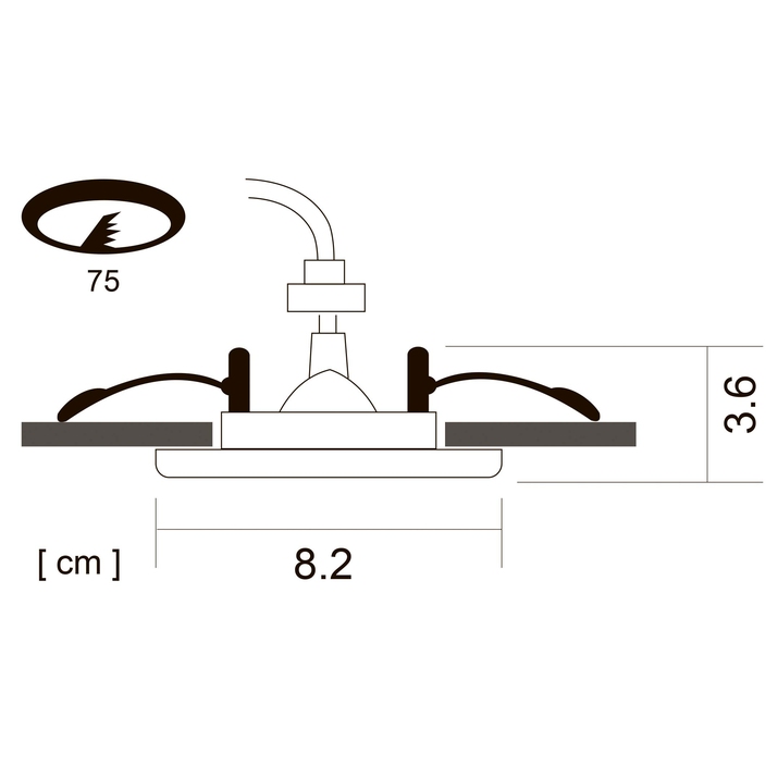 Встраиваемый светильник Aqua A5440PL-1WH Arte Lamp