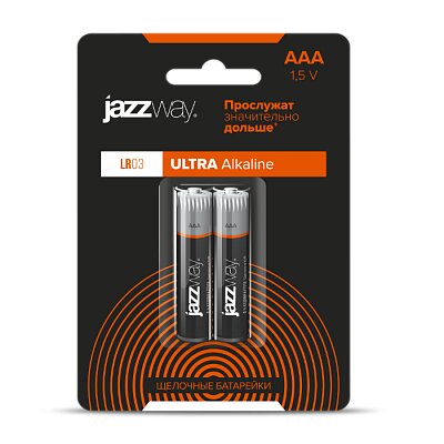 Батарейки, ULTRA ALKALINE (Щелочные) LR03UP-2B Jazzway