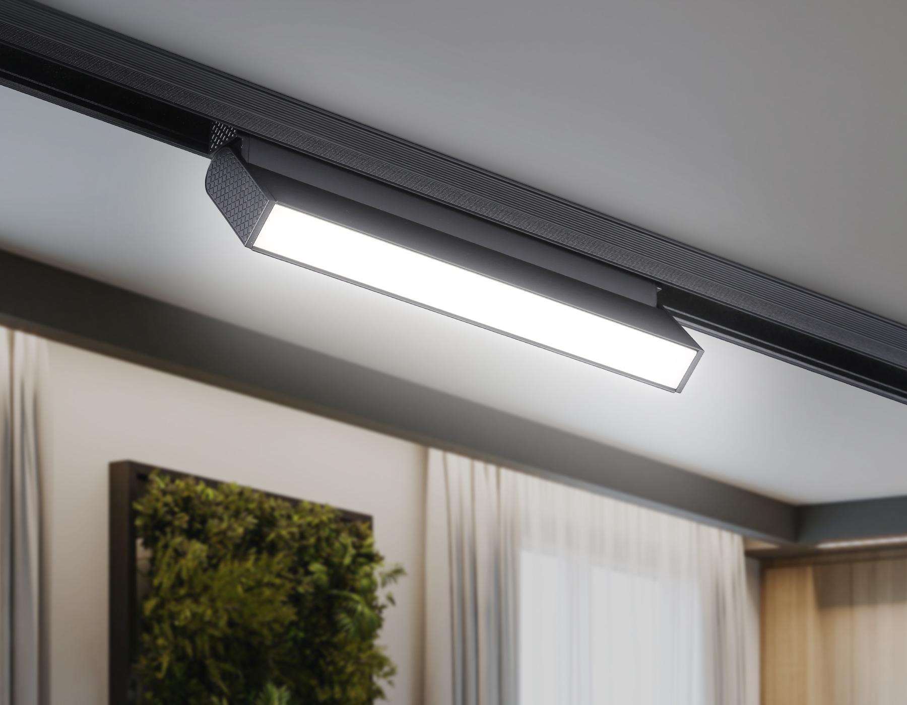 Светильник светодиодный трековый для шинопровода Magnetic GL4062 BK черный IP20 12W 4200K 48V Ambrel