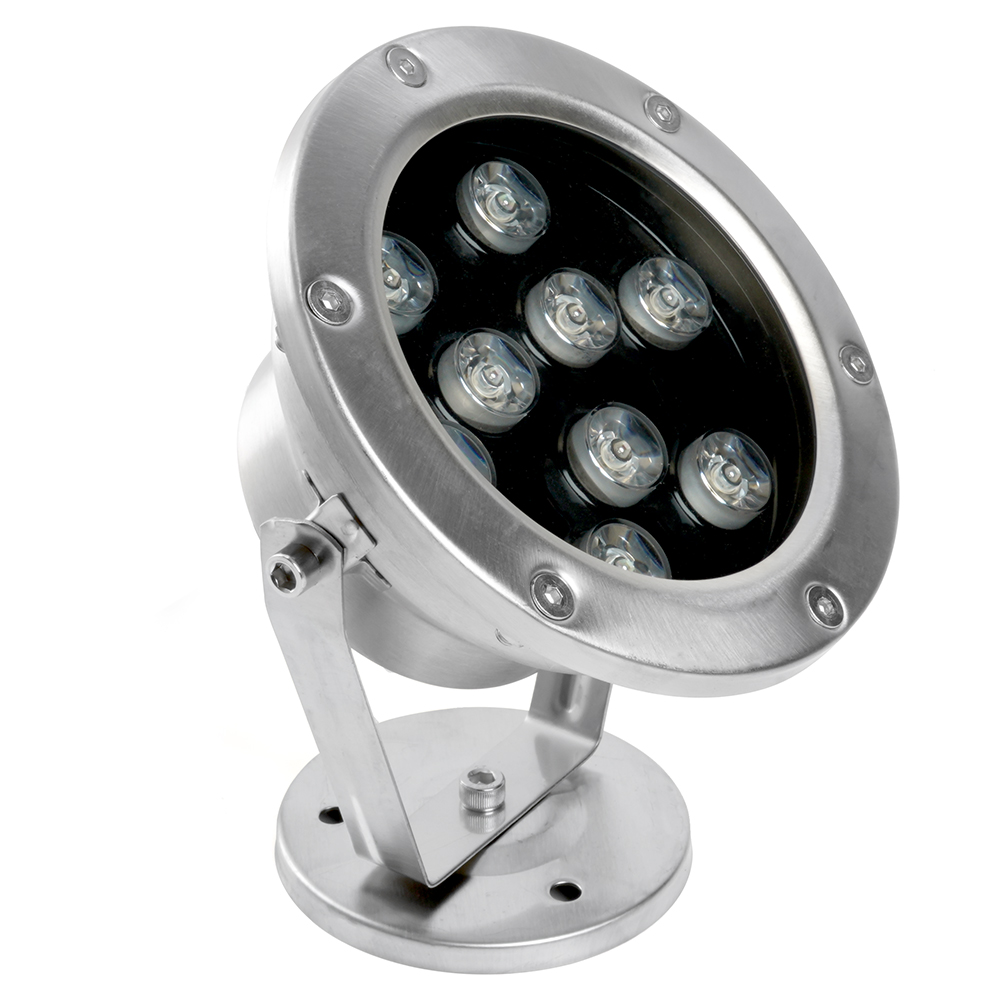 Светодиодный прожектор подводный LL-824, 9W, AC24V, низковольтный, RGB, металлик, 143*75*170mm Feron