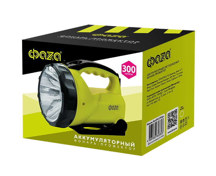 Фонарь ФАZА AccuF6-L3W-gn (зел)