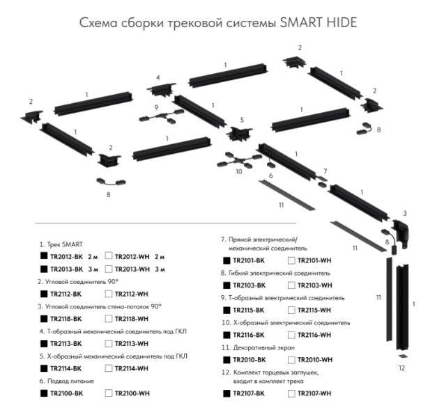 Прямой соединитель SMART ONE TR2101-BK Denkirs