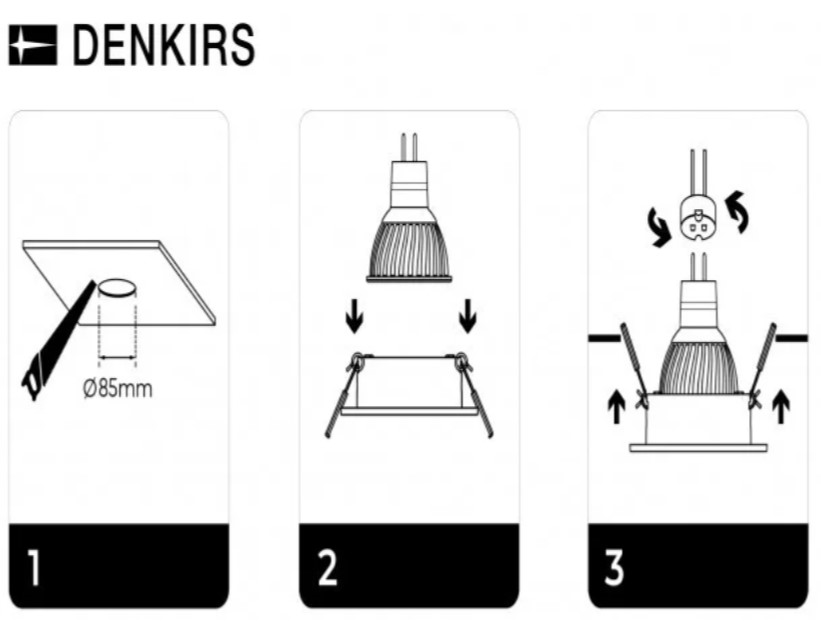 Точечный встраиваемый светильник DK3026-WH Denkirs