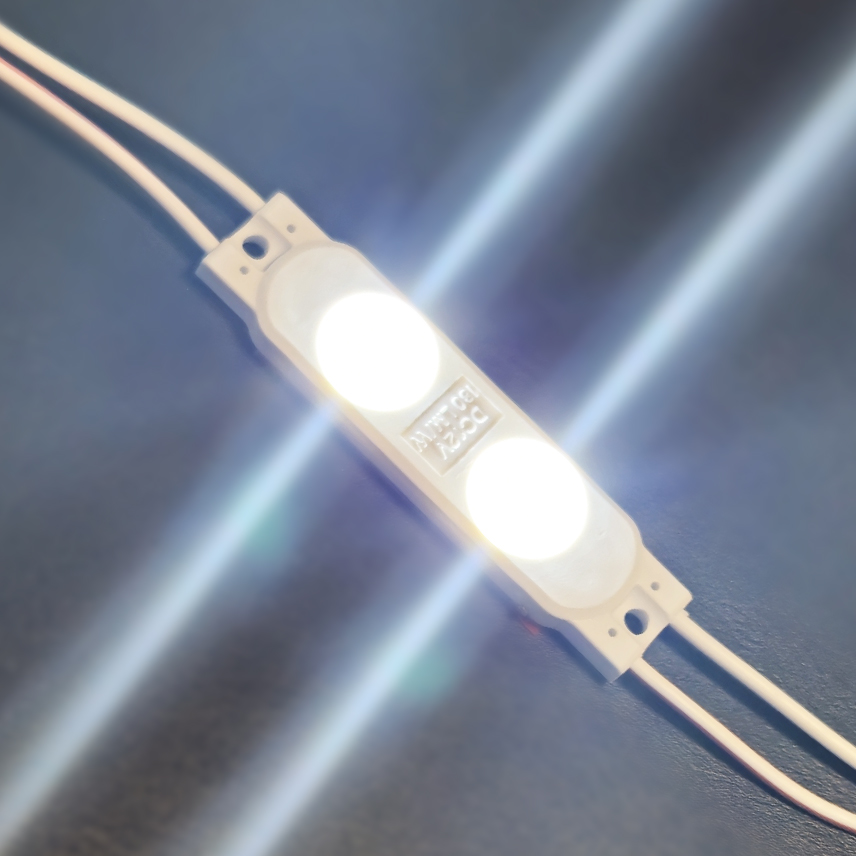 Модуль светодиодный 2 SMD 2835 0,72Вт 130Лм 9000-10000К (с линзой 175) - 1шт. SignImpress