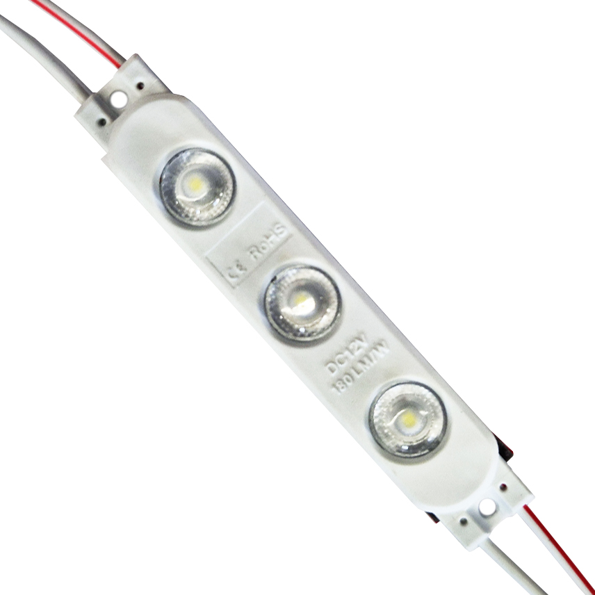 Модуль светодиодный 3 SMD 2835 1,08Вт 195Лм 6500-7000К (с линзой 175) - 1шт. SignImpress