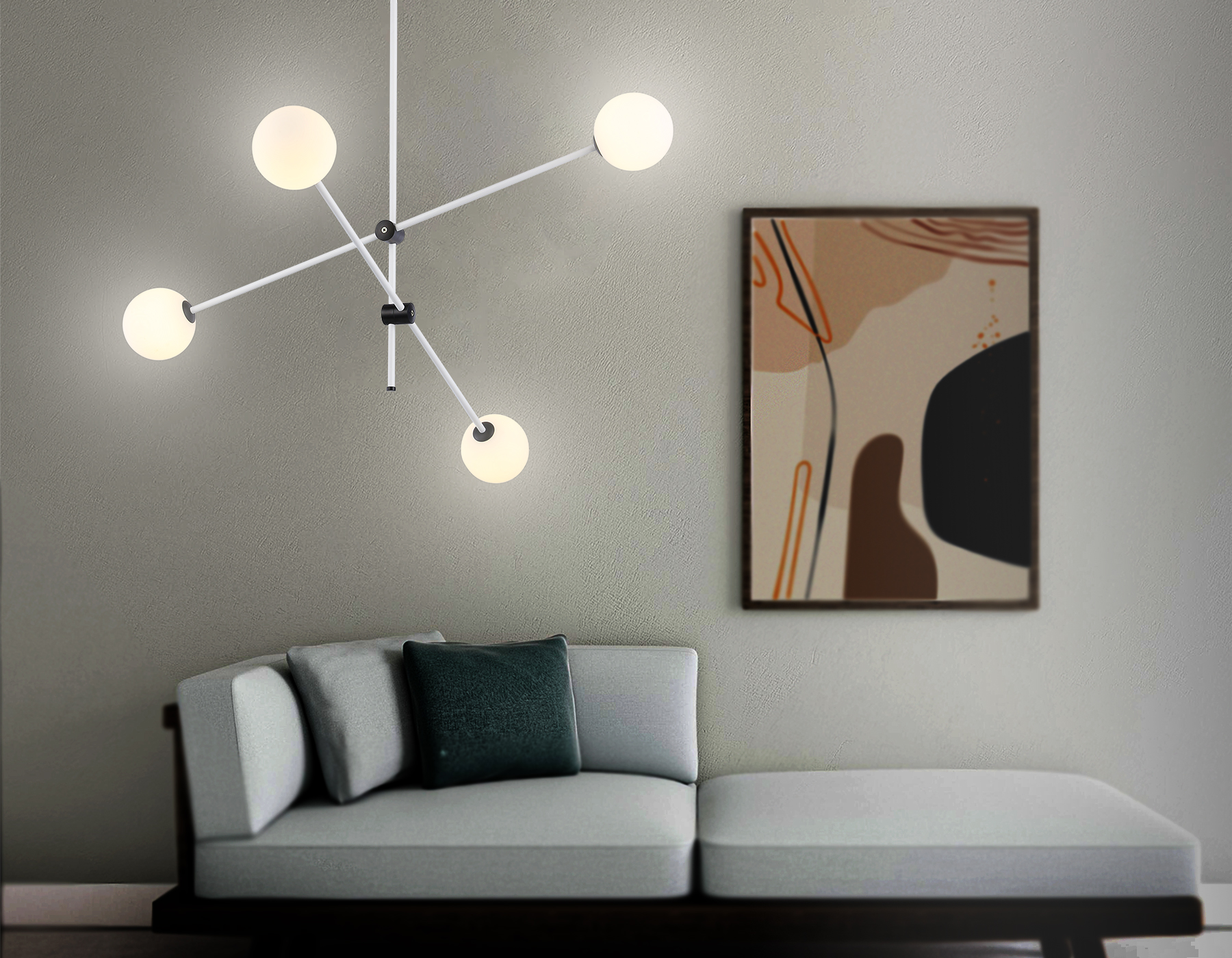 Подвесной светильник TR2505/4 WH/BK белый/черный G9/4 max 10W Ambrella light