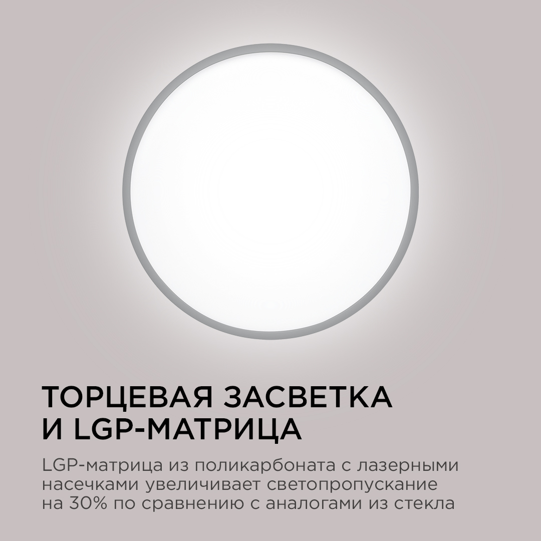 Светильник светодиодный накладной, SPIN, 28Вт, 230В/50Гц, 2800лм, 4000К, ø300х25, круг,чёрны Apeyron