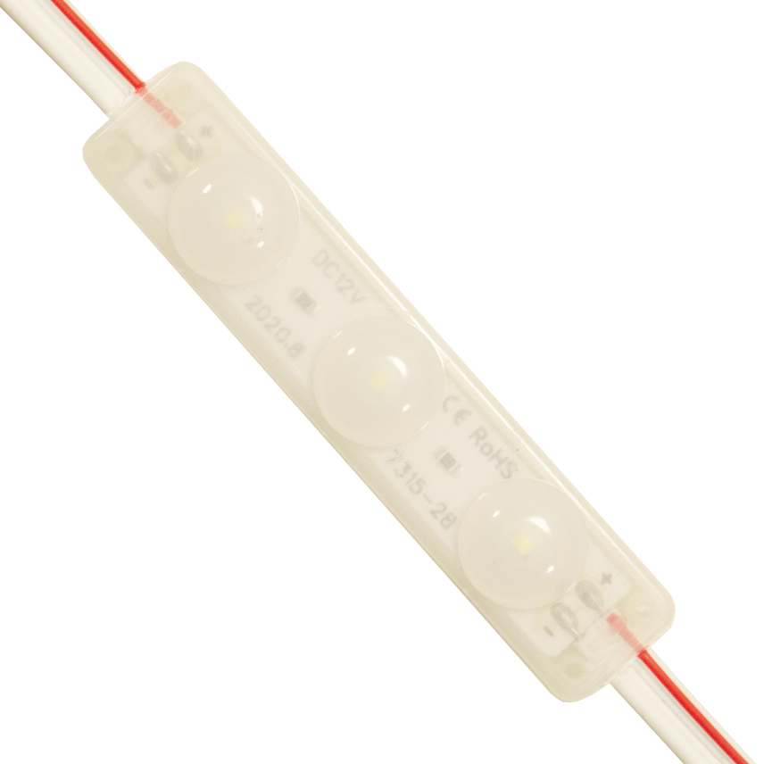 Модуль светодиодный 3 SMD 2835 1,2Вт 110Лм 6000К-6500К (с линзой 170) 3М -1шт. SignImpress