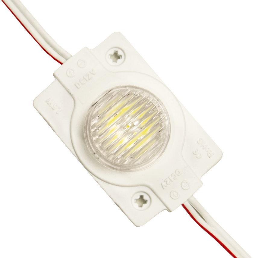 Модуль светодиодный 1 SMD 3030 1,5Вт 120Лм 6000К-6500К (с линзой 45*20) -1шт. SignImpress