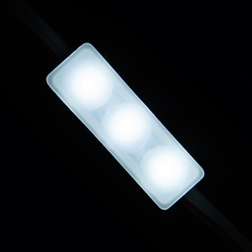 Модуль светодиодный mini 3 SMD 2835 0,6Вт 50Лм 6000К-6500К (с линзой 170) - 1шт. SignImpress