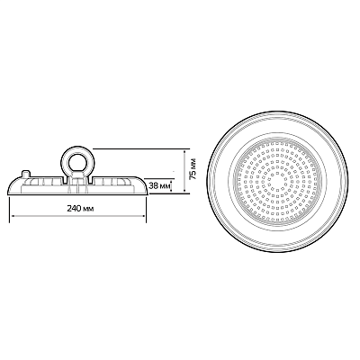 Светильники светодиодные для высоких пролетов PHB UFO 04 100w 4000K 120° IP65 Jazzway