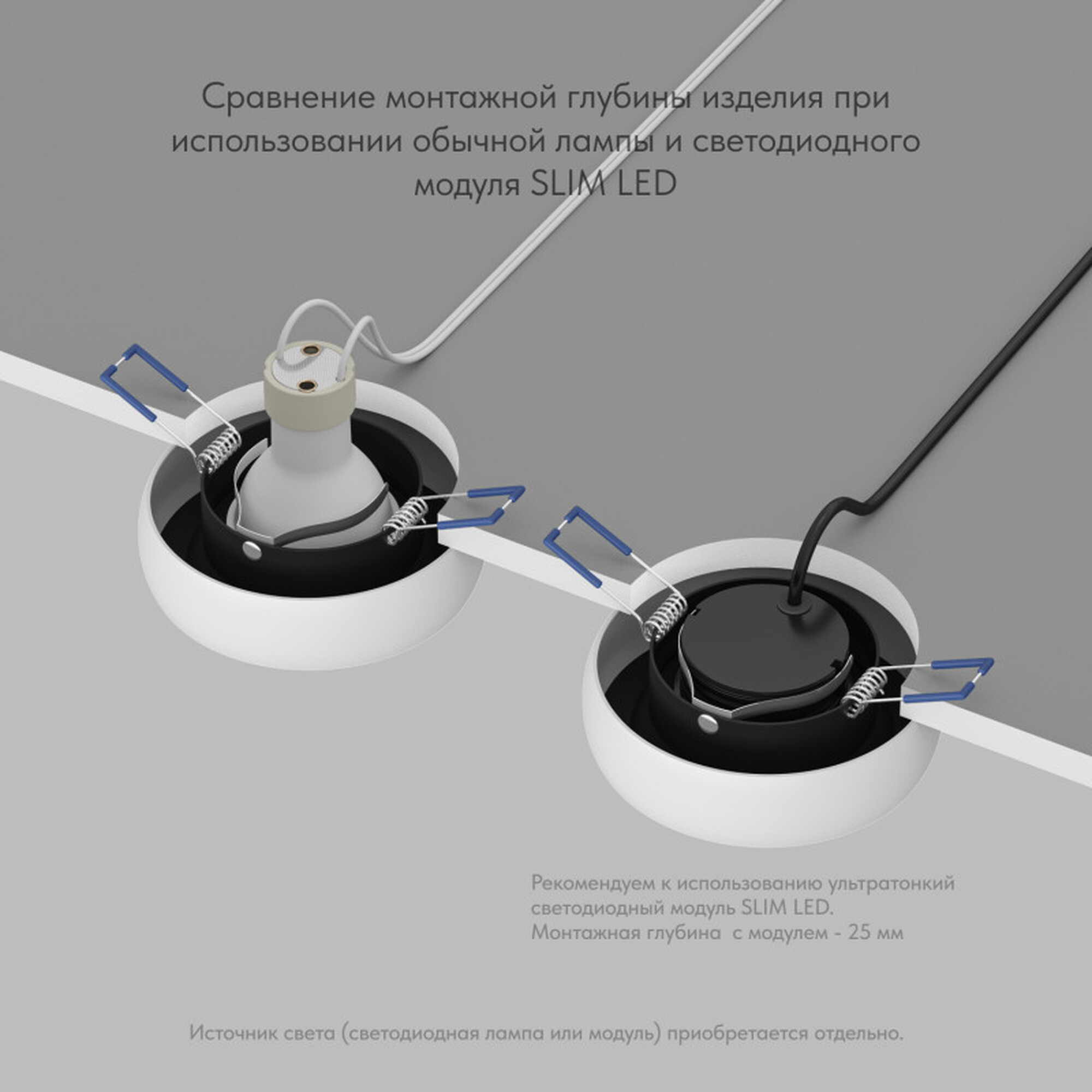 Точечный встраиваемый светильник DK2045-WB Denkirs