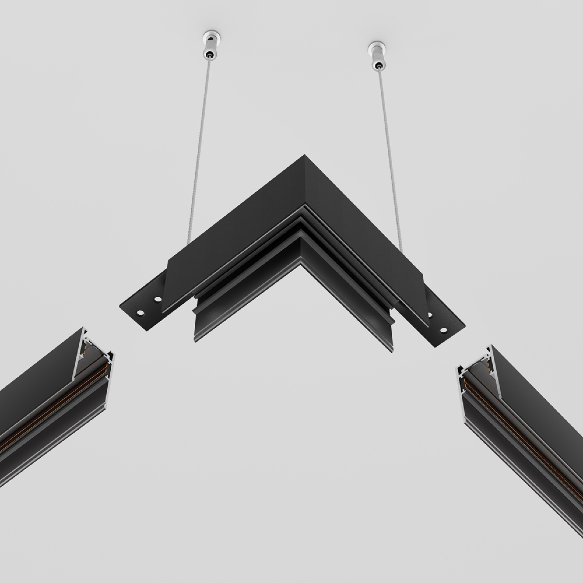 Коннектор угловой Exility накладной черный Maytoni