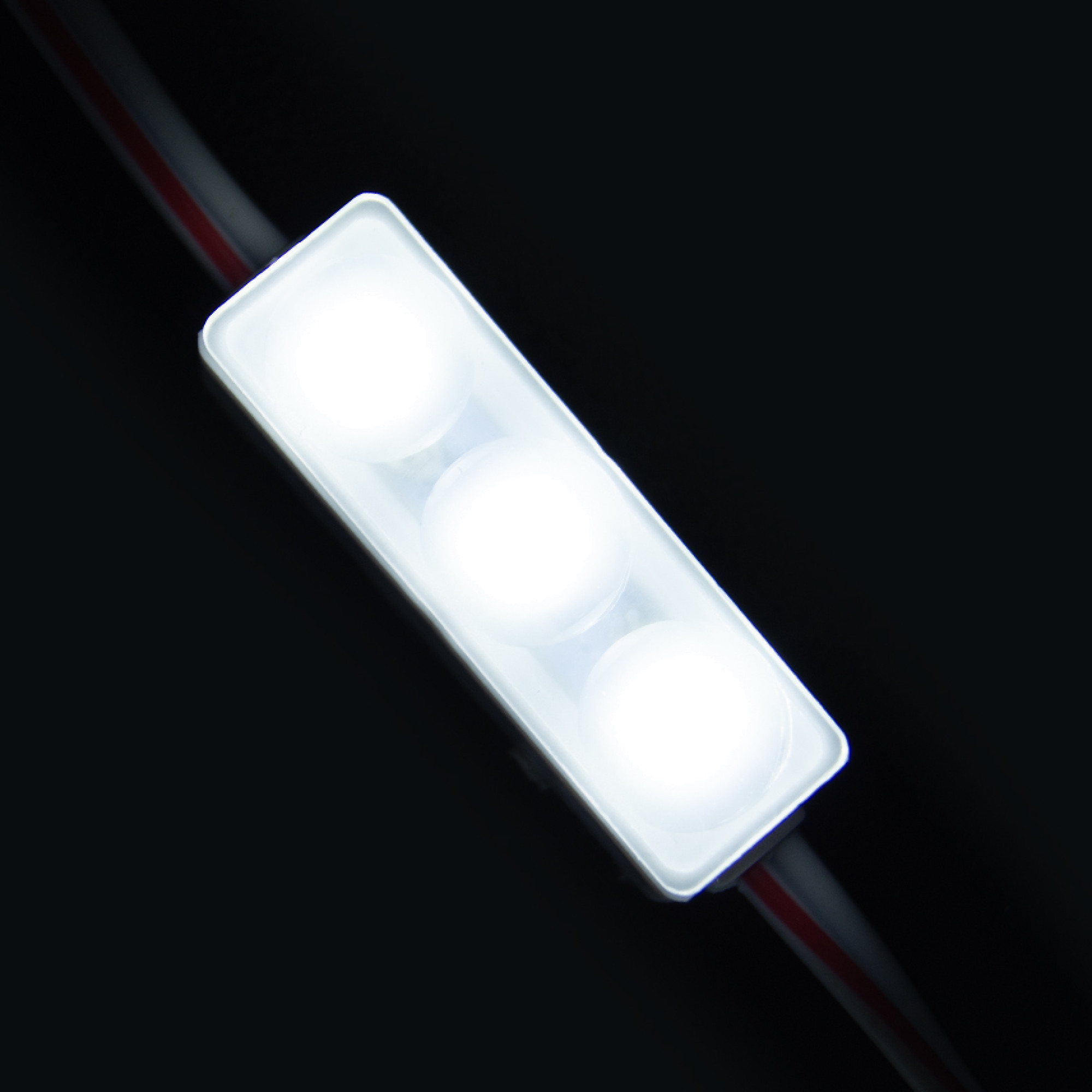 Модуль светодиодный mini 3 SMD 2835 0,6Вт 50Лм 6000К-6500К (c линзой 170) -1шт.SignImpress