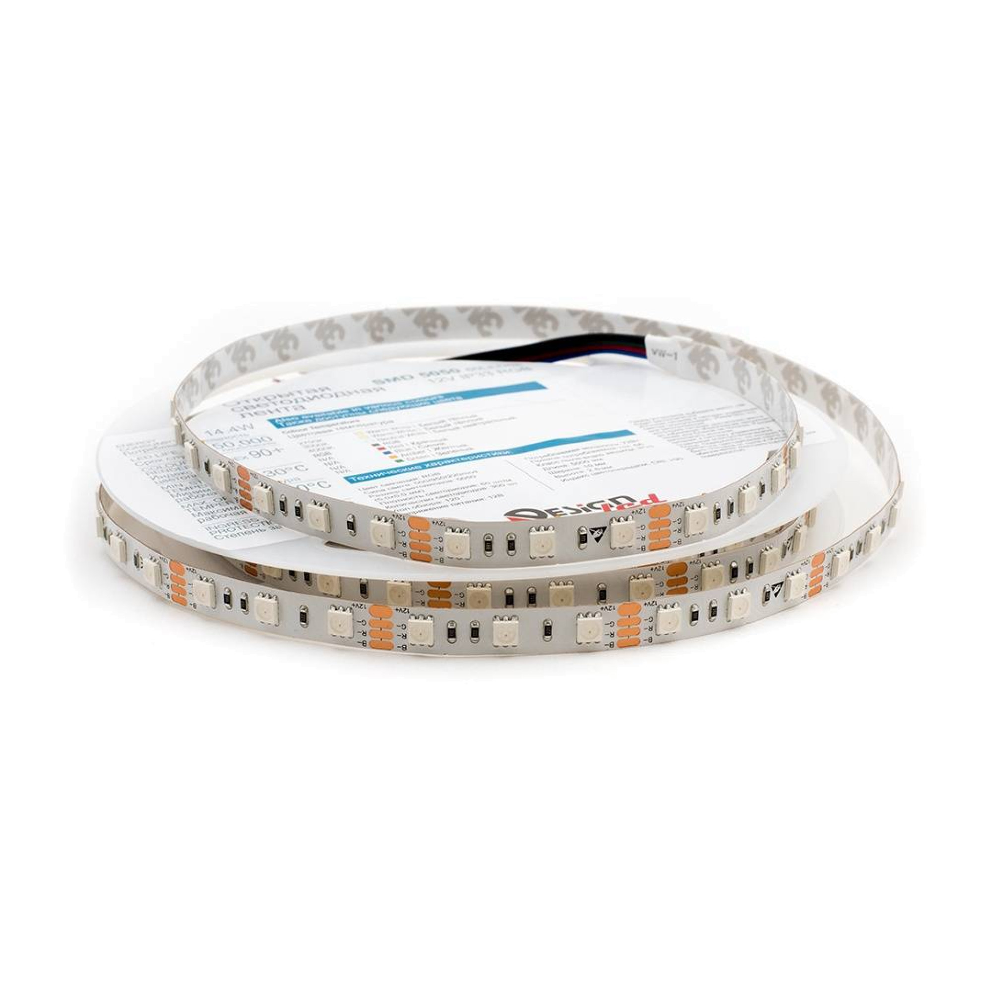 Лента светодиодная LUX5050 60LED/м 14,4Вт/м 12В IP33 Цвет:RGB (K) (1метр) SWG