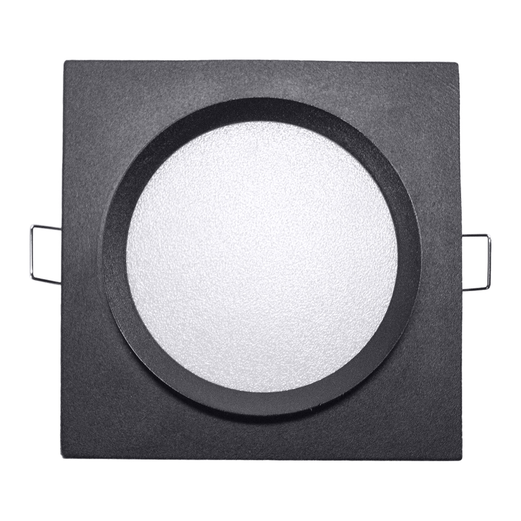 Светильник встраиваемый GX53 с накладкой квадрат Чёрный SignImpress