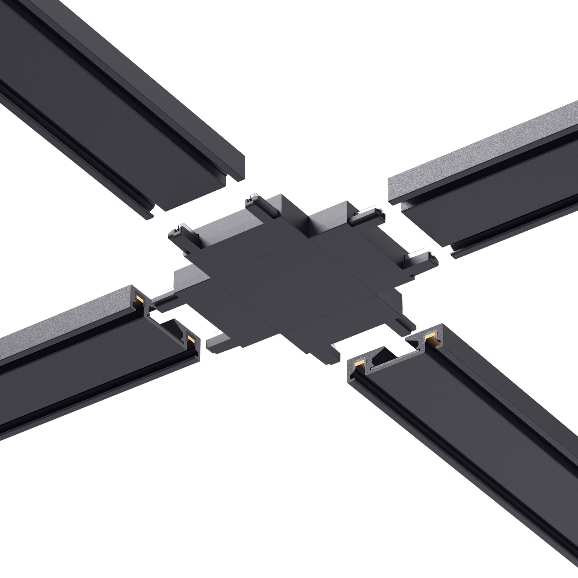 Шинопровод 1фаза накладной Ultra Thin 24/48В для магнитных треков Чёрный 2м SignImpress