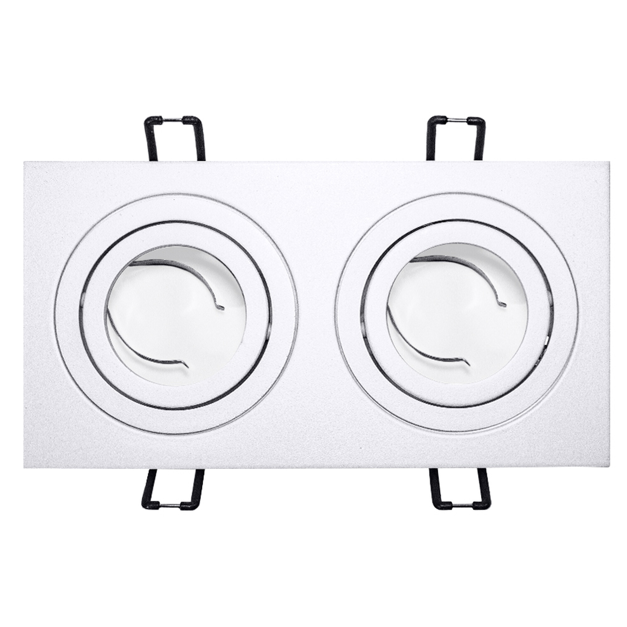 Светильник встраиваемый поворотный GU5.3 (MR16) двойной прямоугольник 010106 Белый SignImpress