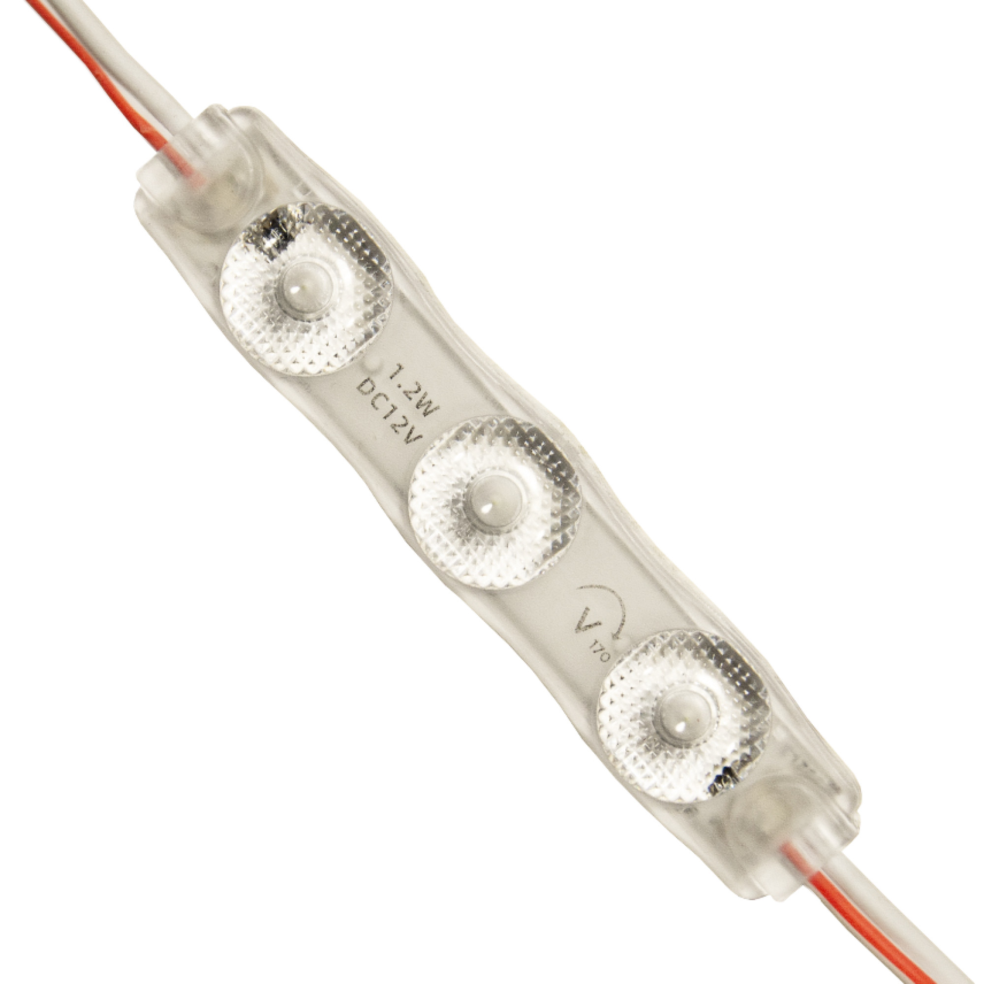 Модуль светодиодный 7014 3 SMD 2835 1,2Вт 110Лм 6000К-6500К (с линзой 170) 3M - 1шт. SignImpress