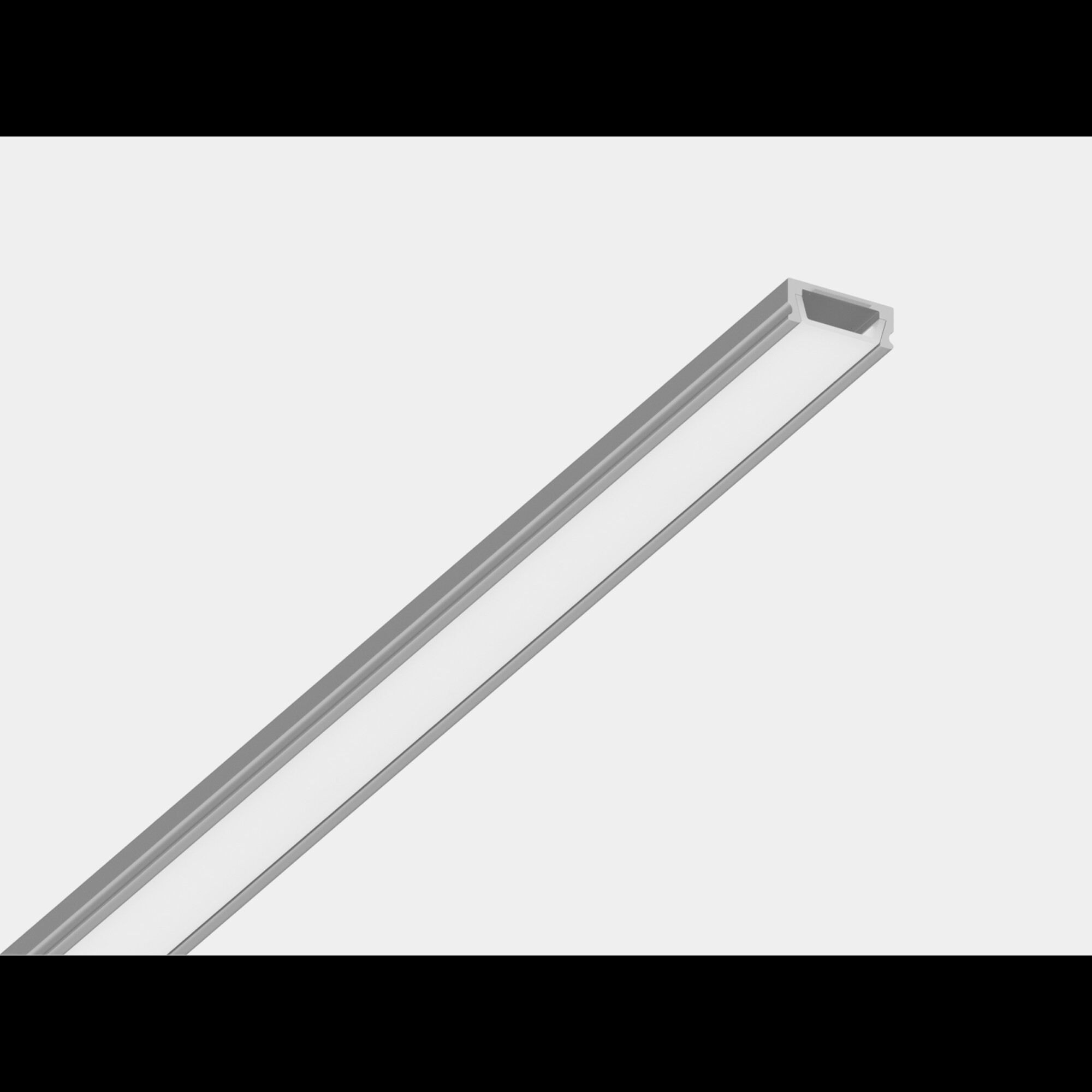 Алюминиевый профиль SF-1506, накладной П-образный 3м, SF-1506-3MT SWG