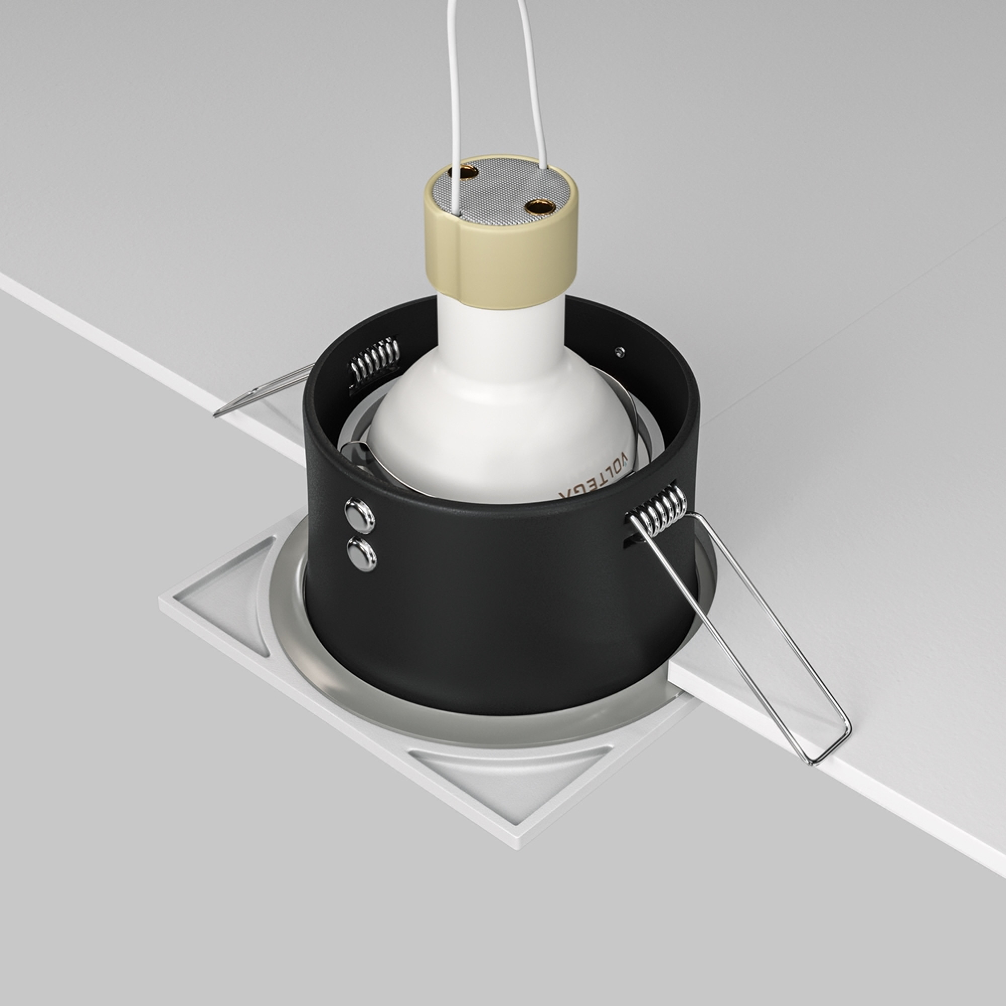 Встраиваемый светильник Zoom GU10 1x50Вт IP 65 белый Maytoni