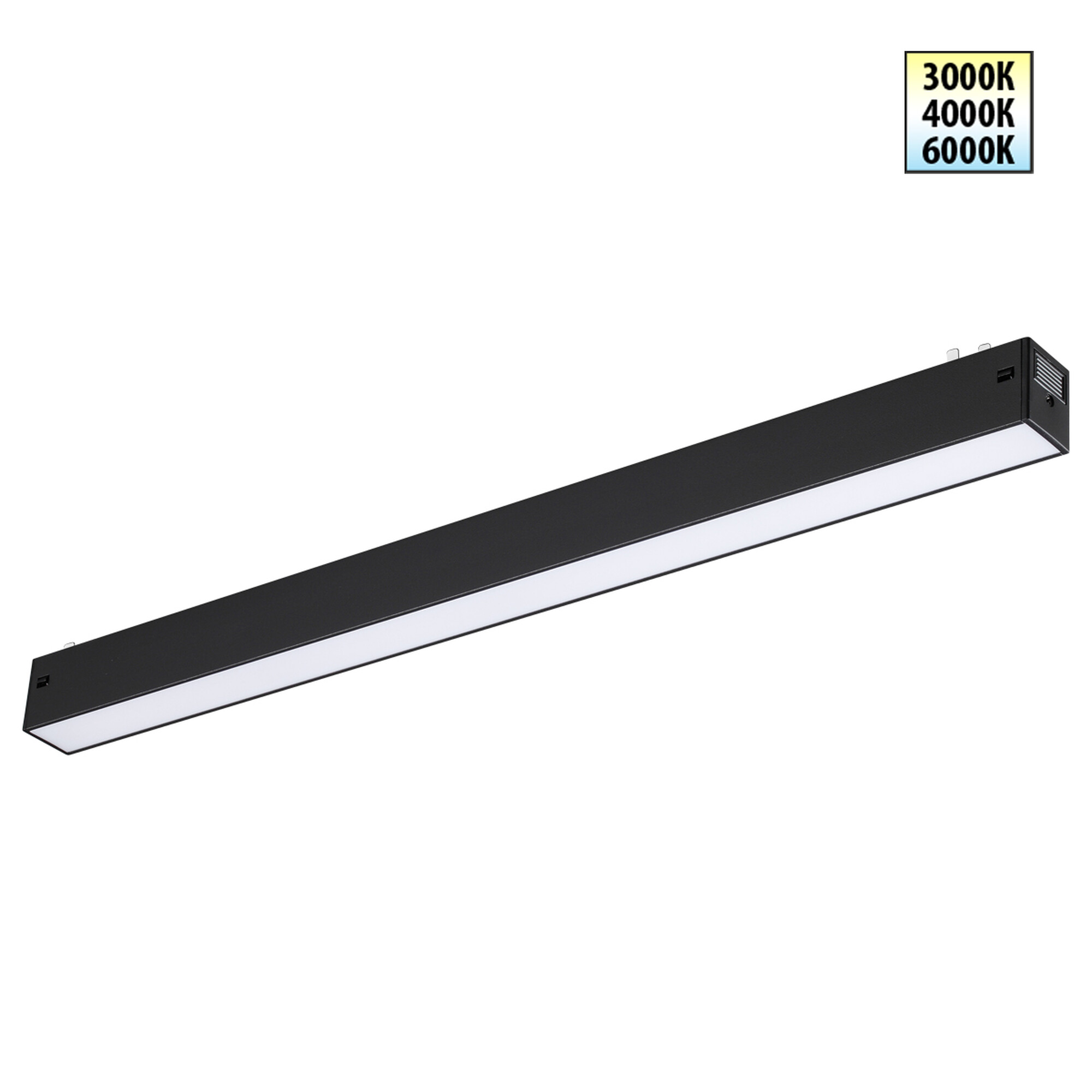 359938 PORT NT25 208 черный Трековый светильник с переключ. цв. темпер. IP20 LED 3000К4000К6000К VECTOR Novotech