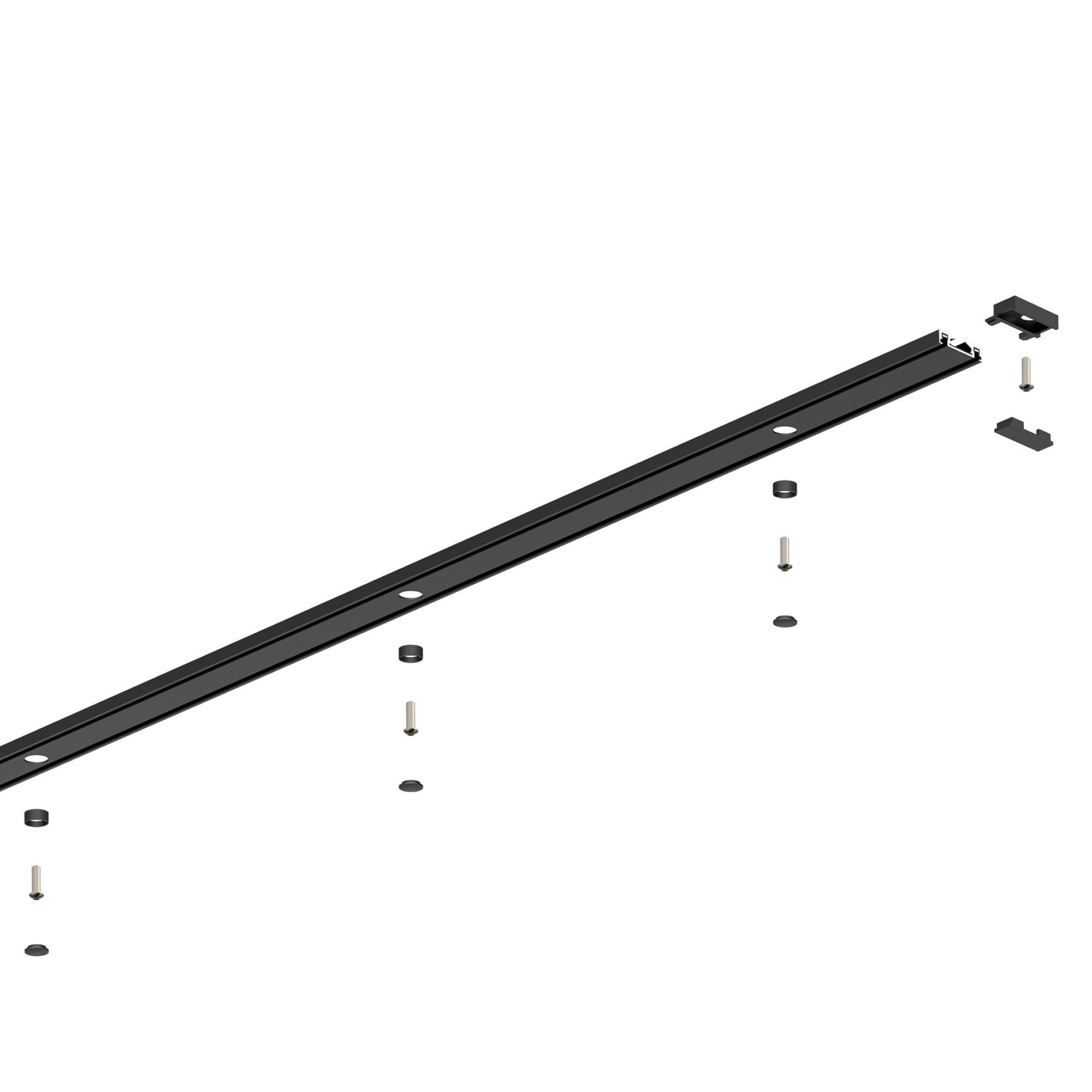 Шинопровод 1фаза накладной Ultra Thin 24/48В для магнитных треков Чёрный 2м SignImpress