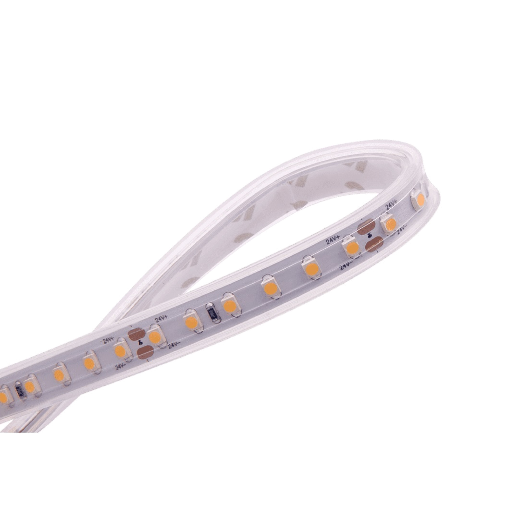 Лента светодиодная LUX, 3528, 120 LED/м, 9,6 Вт/м, 24В, IP65, Холодный белый (6000K) 1м. SWG