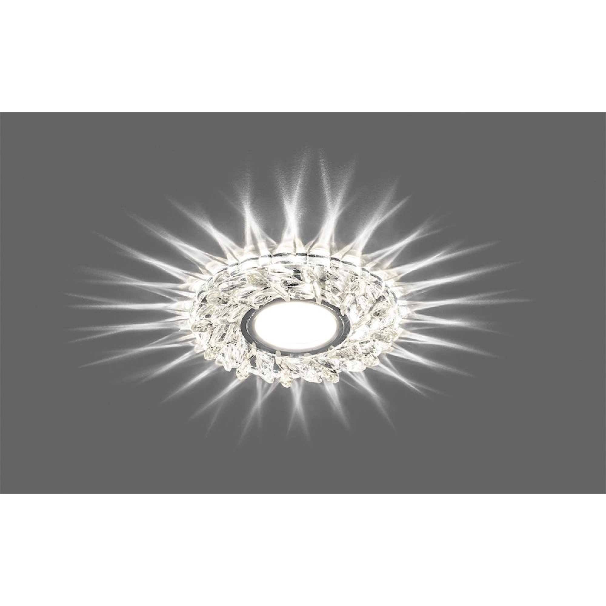 Светильник встраиваемый с подсветкой CD915 15LED 4000K MR16 прозрачный, хром Feron